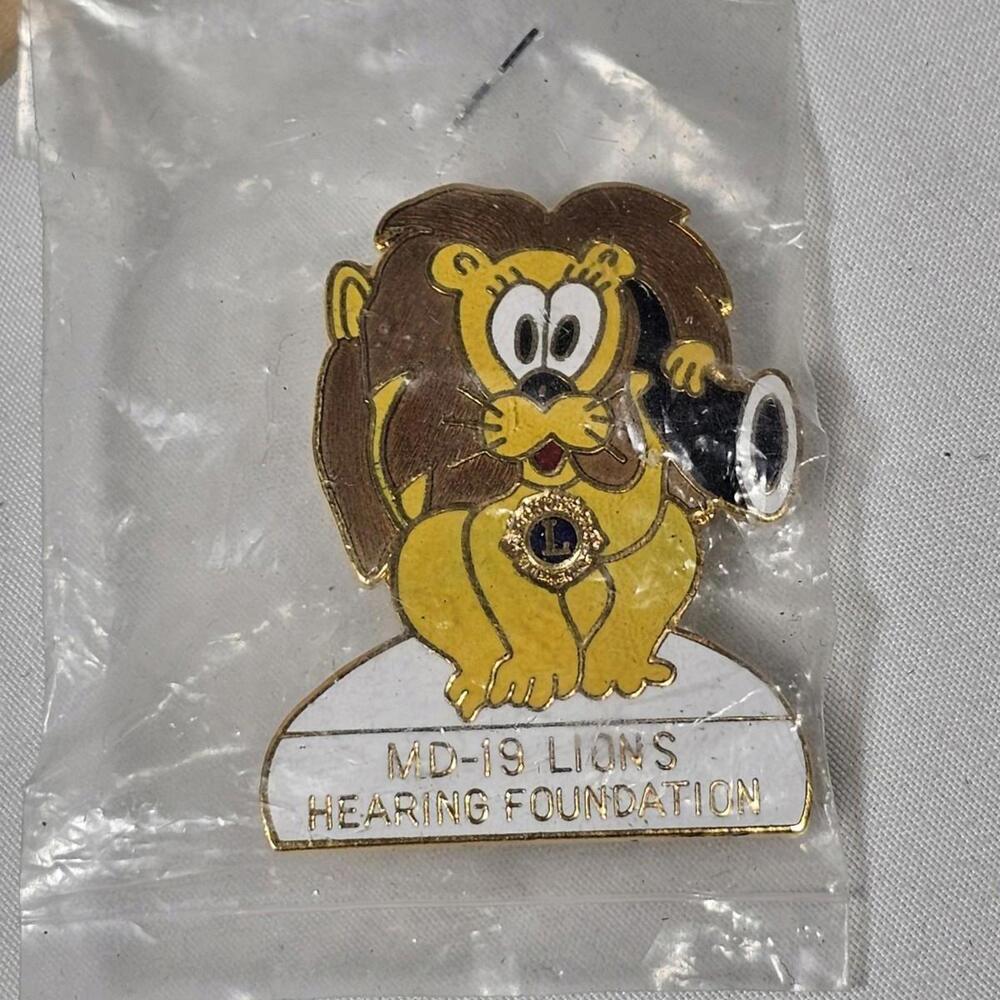 NEW VTG Lions Club International MD-19 Lions Hearing Foundation Lapel Hat Pin - Picture 1 of 2